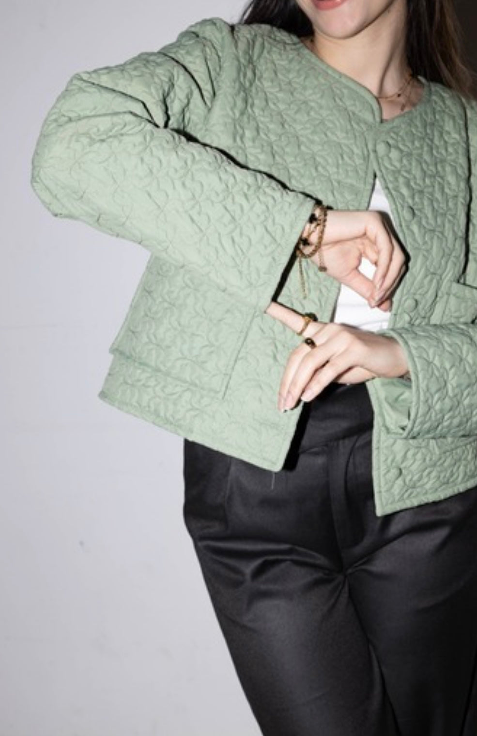 Jacket with floral embroidery