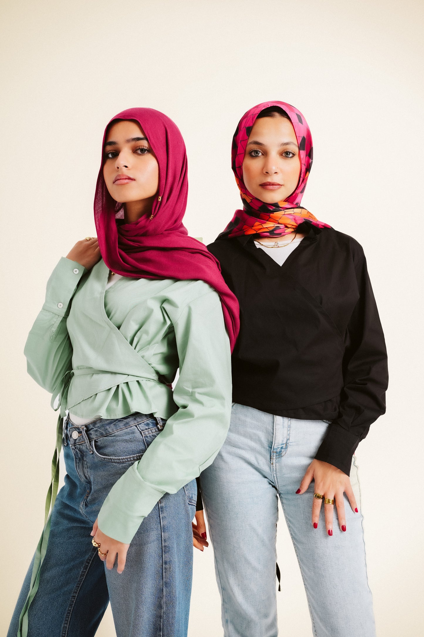 Poplin wrap cropped shirt