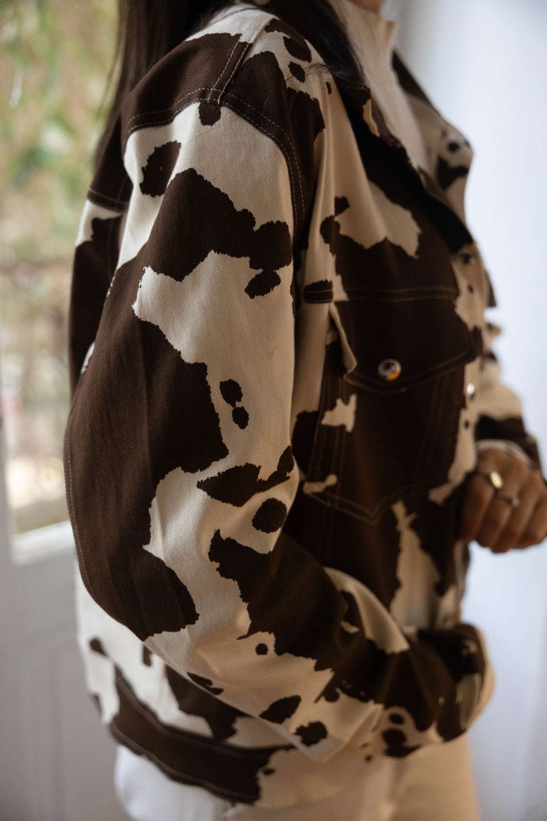 Cow print jacket