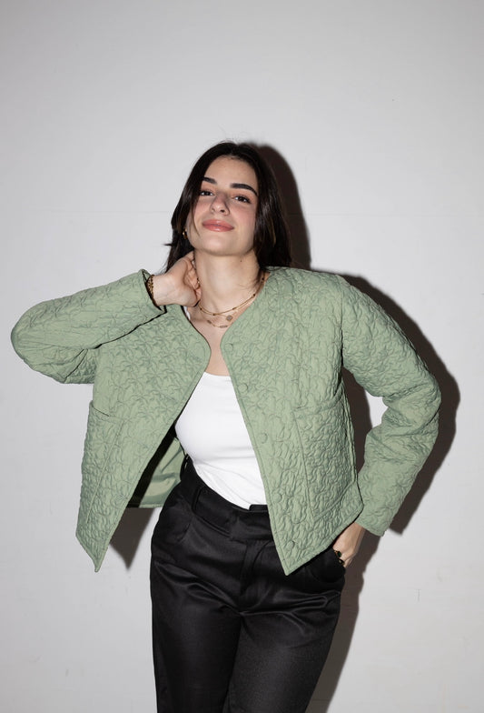 Jacket with floral embroidery